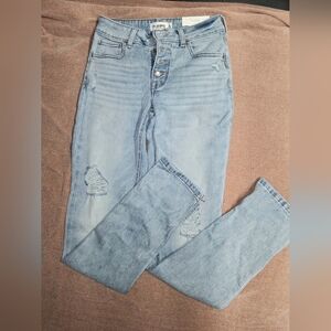 Maurices Sky Blue Distressed Skinny Jeans